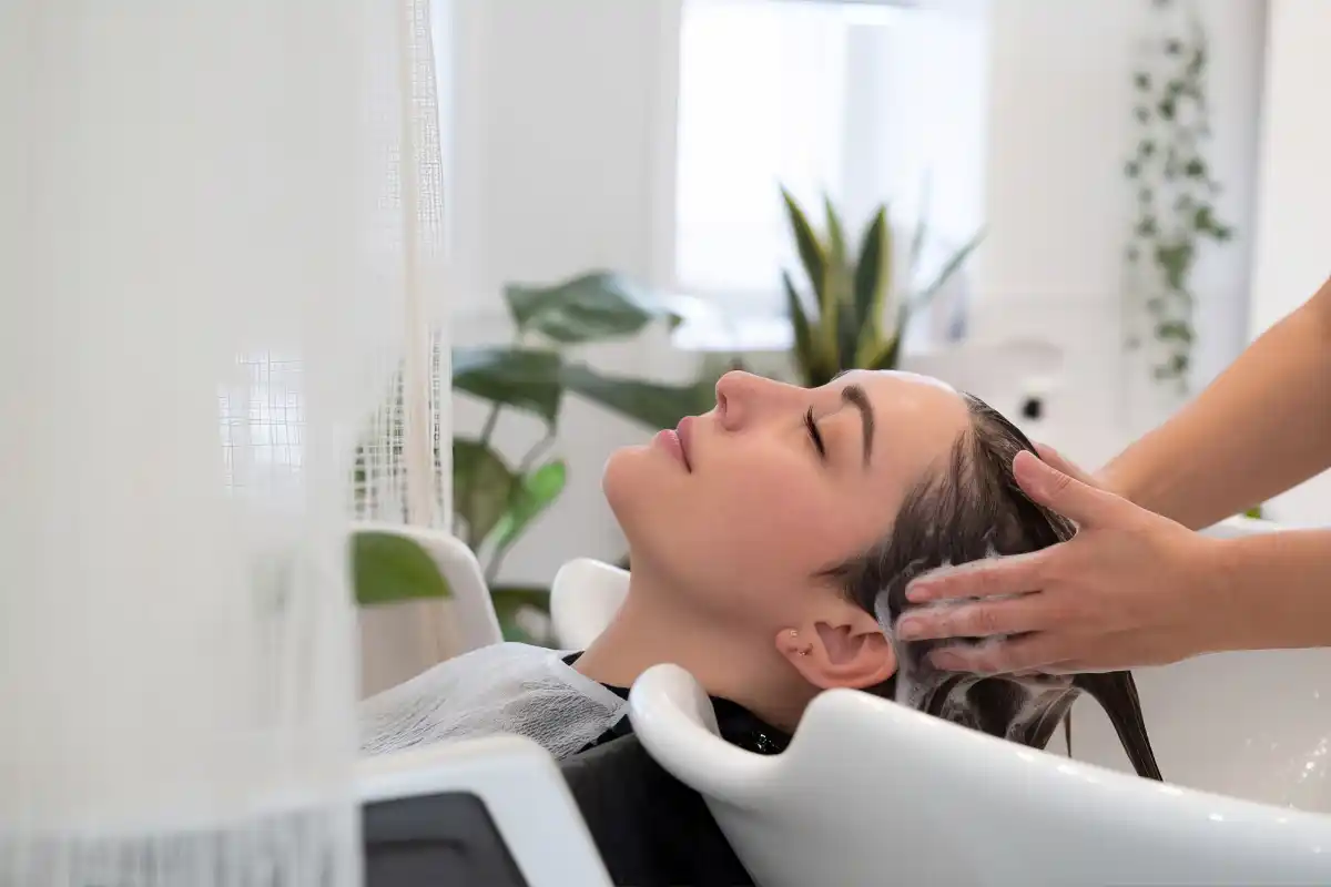 Hair and scalp care during a head spa visit