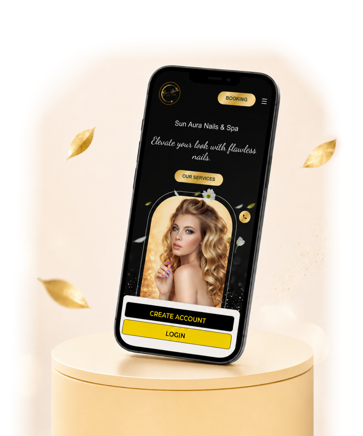 Sun Aura Nail Spa mobile app preview